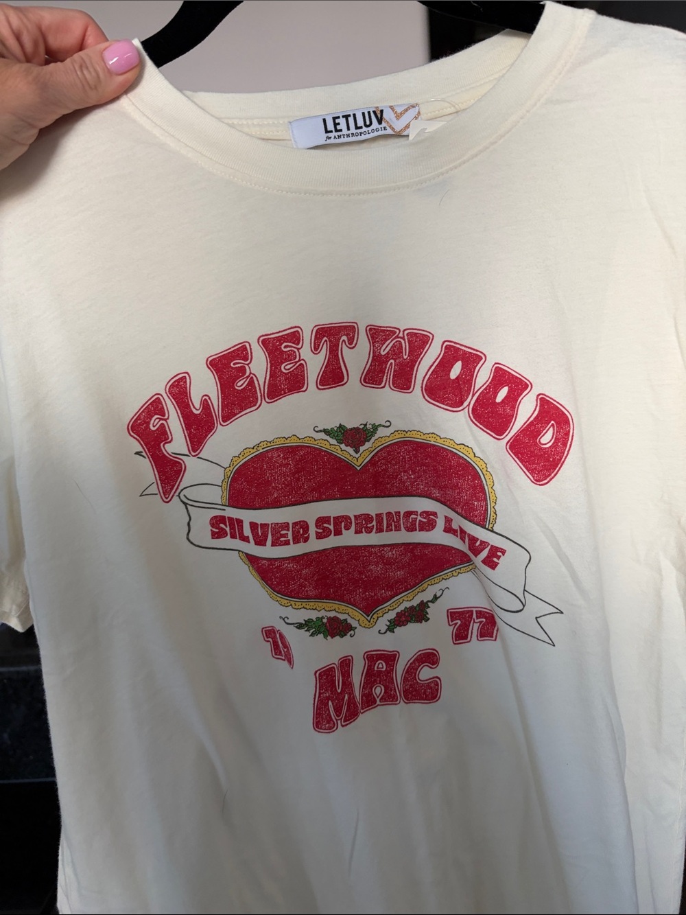 Letluv Cream Fleetwood Graphic Tee - Silver Springs Live